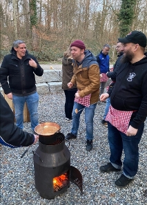Outdoor-Fondue oder -Raclette