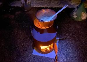 Outdoor-Fondue oder -Raclette