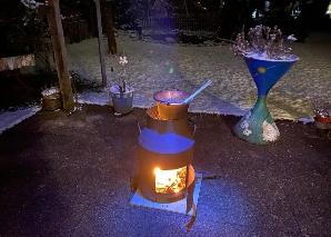 Outdoor-Fondue oder -Raclette