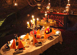 fondue or raclette in cave