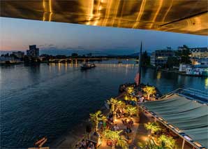 Summer party with beach feeling in Basel