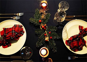 Christmas dinner in your home office