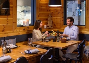 Christmas party with aperitif, fondue or raclette