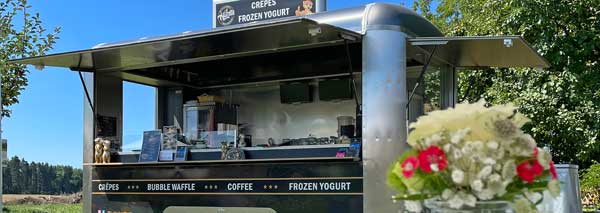 Crêpes, frozen yogurt, bubble waffle et café du foodtruck
