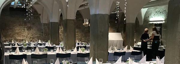 Dining in the vaulted cellar in the middle of Bern