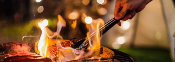 Barbecue party on the city beach
