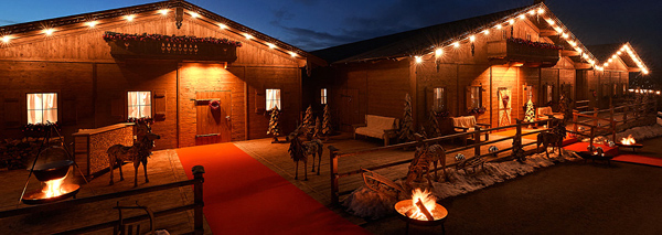 Log cabin gatherings for large parties