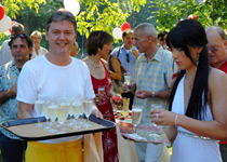 Feiern in der Gartenvilla